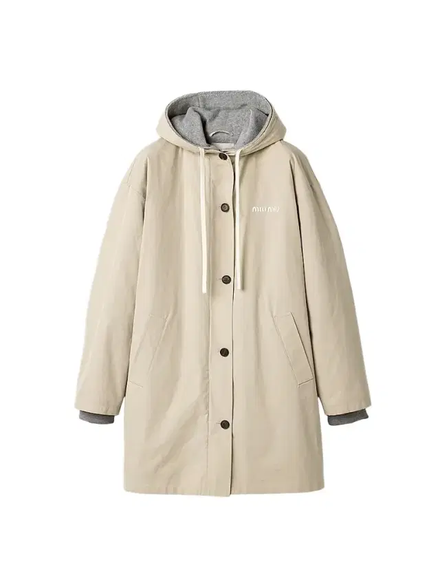 Miu Miu Women's Single-Breasted Panama Cotton and Fleece Caban Jacket - Beige
