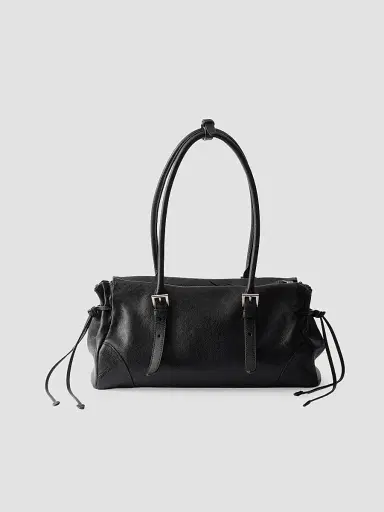 Prada Women's Bonnie Medium Antiqued Leather Top Handle Bag | Thumbnail 5 Prada Women's Bonnie Medium Antiqued Leather Top Handle Bag | Thumbnail 5