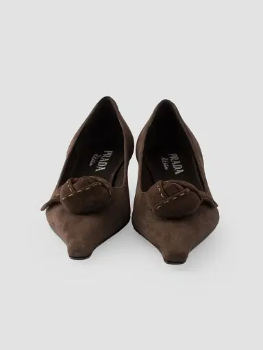 Prada Women's Suede Ballerinas | Thumbnail 2 Prada Women's Suede Ballerinas | Thumbnail 2