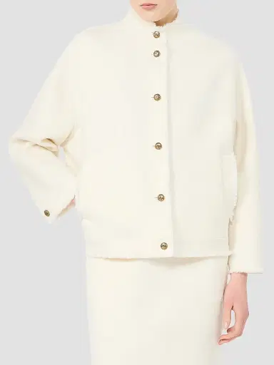 Max Mara Women's Double Jersey Wool Bomber Jacket | Thumbnail 2 Max Mara Women's Double Jersey Wool Bomber Jacket | Thumbnail 2