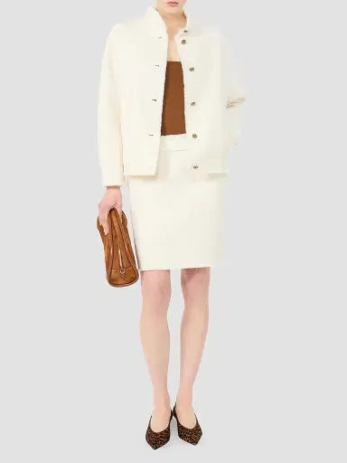 Max Mara Women's Double Jersey Wool Bomber Jacket | Thumbnail 6 Max Mara Women's Double Jersey Wool Bomber Jacket | Thumbnail 6