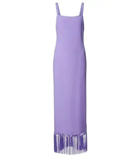 Taller Marmo Palermo fringed crêpe cady midi dress
