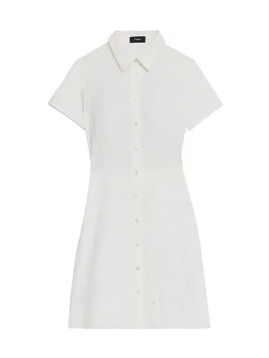 Theory Women's Linen-Blend Shirtdress - White | Thumbnail 1 Theory Women's Linen-Blend Shirtdress - White | Thumbnail 1