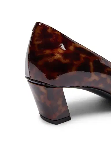 Roger Vivier Women's Belle Vivier 45MM Tortoiseshell-Print Patent Leather Pumps | Thumbnail 7 Roger Vivier Women's Belle Vivier 45MM Tortoiseshell-Print Patent Leather Pumps | Thumbnail 7