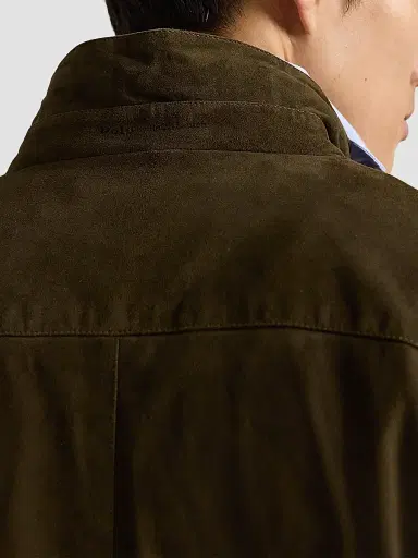 Polo Ralph Lauren Men's Charleton Suede Bomber Jacket - Myrtle Green | Thumbnail 6 Polo Ralph Lauren Men's Charleton Suede Bomber Jacket - Myrtle Green | Thumbnail 6