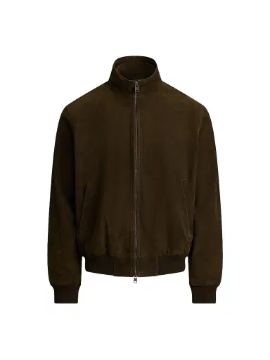 Polo Ralph Lauren Men's Charleton Suede Bomber Jacket - Myrtle Green | Thumbnail 1 Polo Ralph Lauren Men's Charleton Suede Bomber Jacket - Myrtle Green | Thumbnail 1