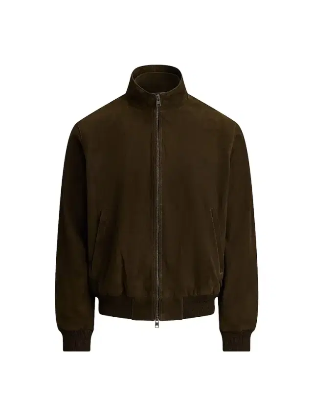 Men's Charleton Suede Bomber Jacket - Myrtle Green