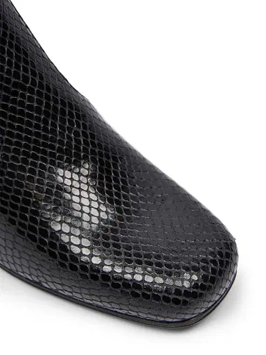 Roger Vivier Women's Tres Vivier 45MM Snakeskin-Embossed Leather Ankle Boots | Thumbnail 4 Roger Vivier Women's Tres Vivier 45MM Snakeskin-Embossed Leather Ankle Boots | Thumbnail 4