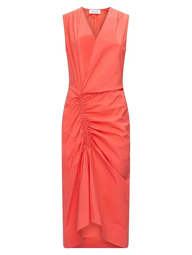Callas Milano Women's Agnes Wrap Dress - Coral