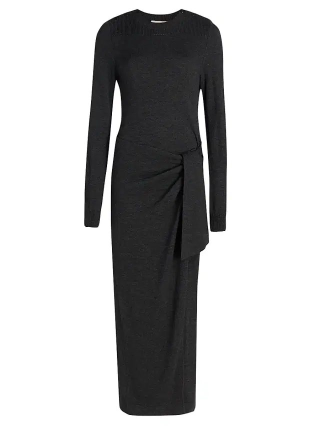 Isabel Marant Women's Jozira Draped Sweaterdress - Anthracite