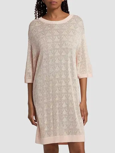 Loulou de Saison Women's Armas Knit T-Shirt Dress - Light Pink - Size XS | Thumbnail 3