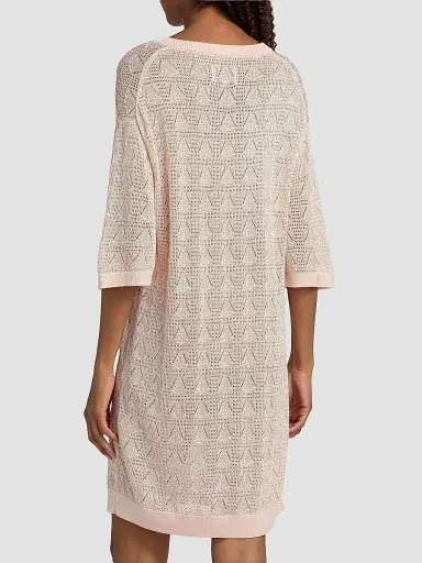 Loulou de Saison Women's Armas Knit T-Shirt Dress - Light Pink - Size XS | Thumbnail 5