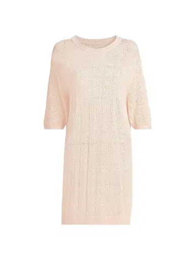 Loulou de Saison Women's Armas Knit T-Shirt Dress - Light Pink - Size XS | Thumbnail 1
