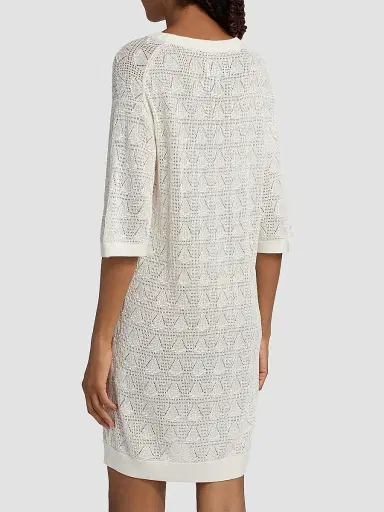 Loulou de Saison Women's Armas Knit T-Shirt Dress - Ivory - Size XS | Thumbnail 5