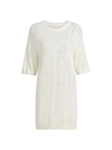 Loulou de Saison Women's Armas Knit T-Shirt Dress - Ivory - Size XS | Thumbnail 1