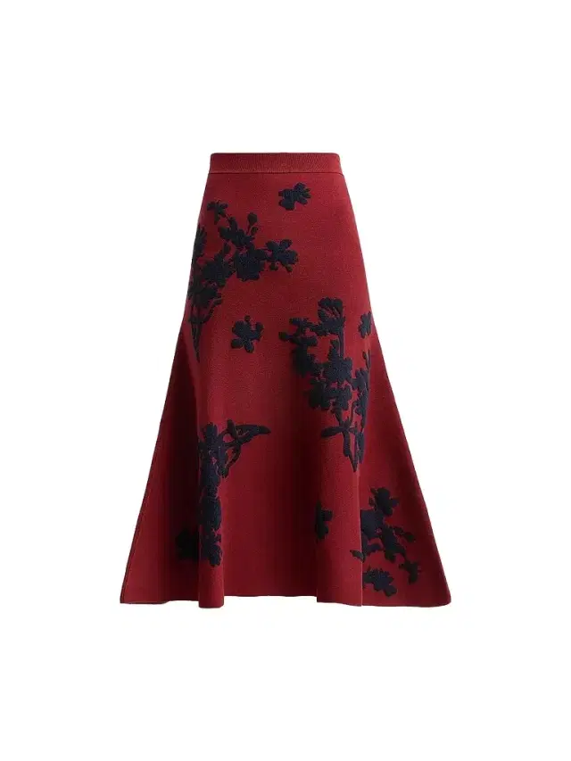 Erdem Women's Jacquard Knit Midi Skirt - Bordeaux