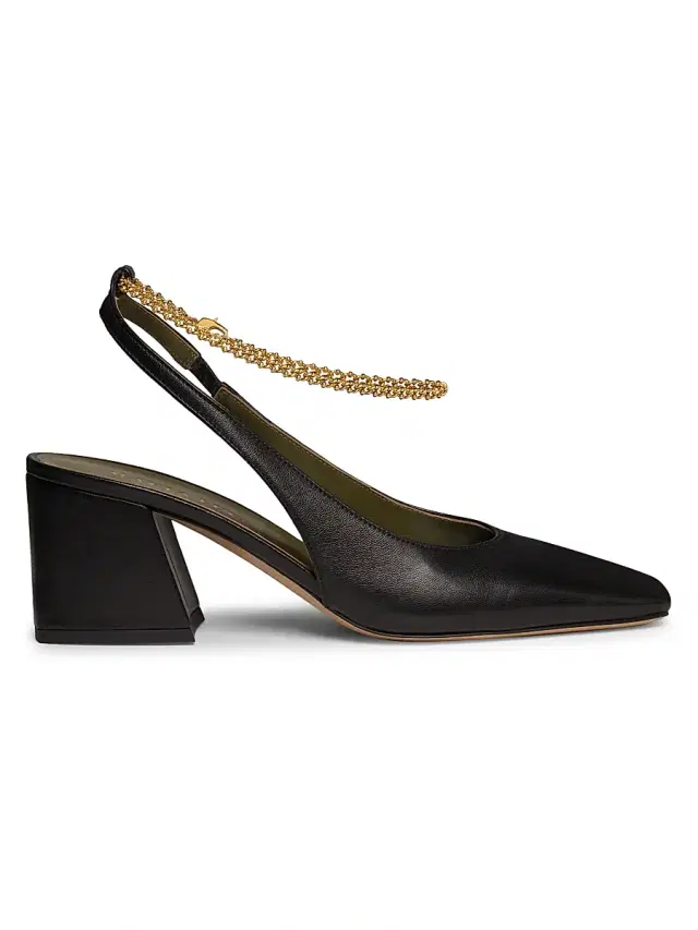 Maria Luca Women's Ilaria 65MM Embellished Leather Slingback Pumps - Black