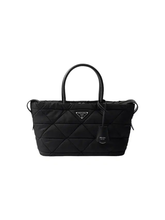 Prada Women's  Padded Nylon Top Handle Bag - Black