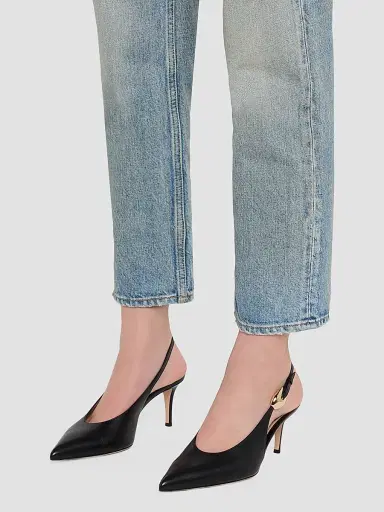 Gianvito Rossi Women's 70MM Leather Slingback Pumps - Nero Black - Size 12 | Thumbnail 6 Gianvito Rossi Women's 70MM Leather Slingback Pumps - Nero Black - Size 12 | Thumbnail 6