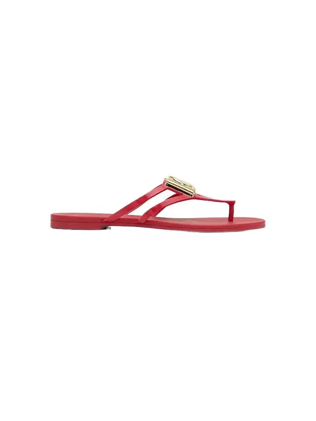 Dolce & Gabbana Women's Logo Jelly Sandals - Red