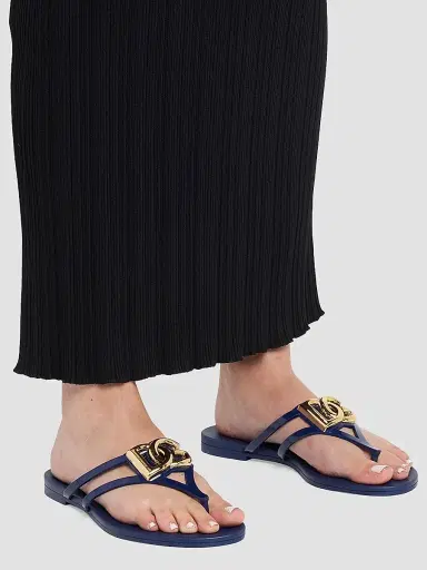 Dolce & Gabbana Women's Logo Jelly Sandals | Thumbnail 2 Dolce & Gabbana Women's Logo Jelly Sandals | Thumbnail 2