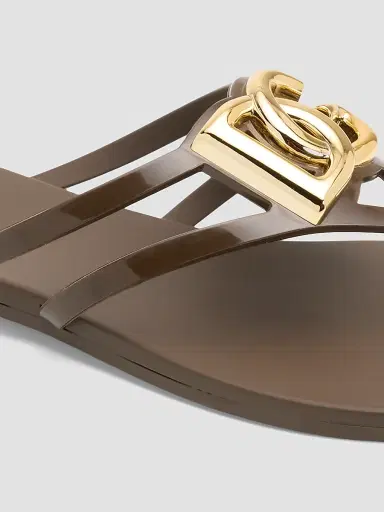 Dolce & Gabbana Women's Logo Jelly Sandals | Thumbnail 3