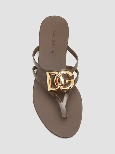 Dolce & Gabbana Women's Logo Jelly Sandals | Thumbnail 4