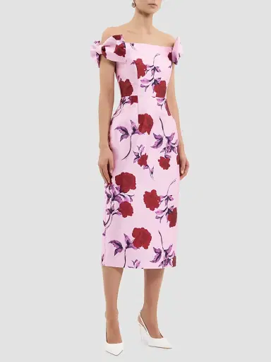 Rebecca Vallance Women's Melora Floral Midi Dress - Lilac Vintage Rose | Thumbnail 2