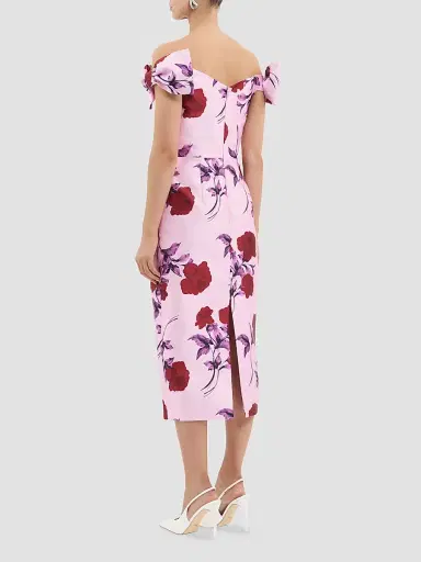 Rebecca Vallance Women's Melora Floral Midi Dress - Lilac Vintage Rose | Thumbnail 3