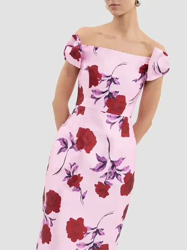 Rebecca Vallance Women's Melora Floral Midi Dress - Lilac Vintage Rose | Thumbnail 4