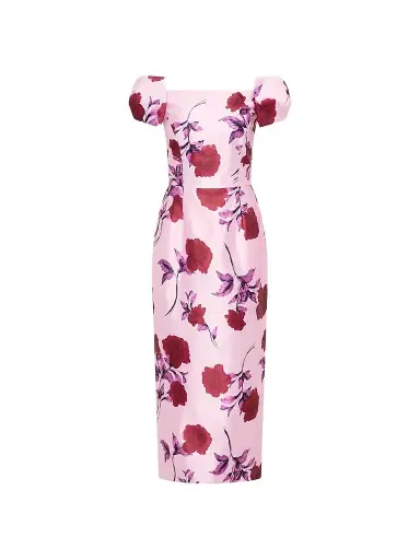 Rebecca Vallance Women's Melora Floral Midi Dress - Lilac Vintage Rose | Thumbnail 1