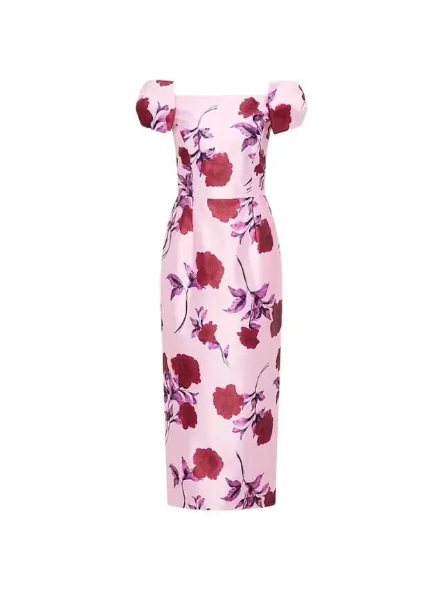 Rebecca Vallance Women's Melora Floral Midi Dress - Lilac Vintage Rose