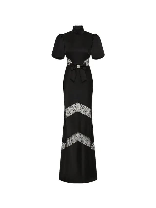 Rebecca Vallance Women's Noire Lace Column Gown - Black