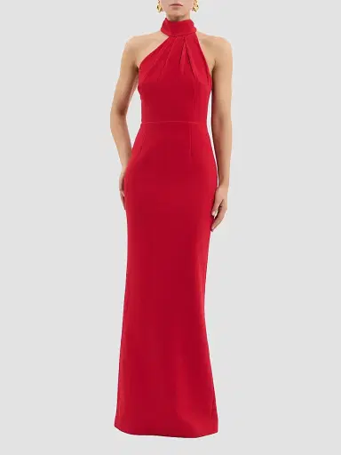 Rebecca Vallance Women's Raziel Crepe Column Gown - Red | Thumbnail 3 Rebecca Vallance Women's Raziel Crepe Column Gown - Red | Thumbnail 3