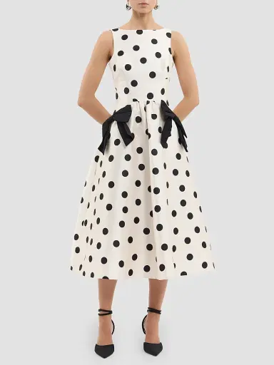 Rebecca Vallance Women's Bacio Polka Dot Midi Dress - Spot - Size 14 | Thumbnail 2 Rebecca Vallance Women's Bacio Polka Dot Midi Dress - Spot - Size 14 | Thumbnail 2