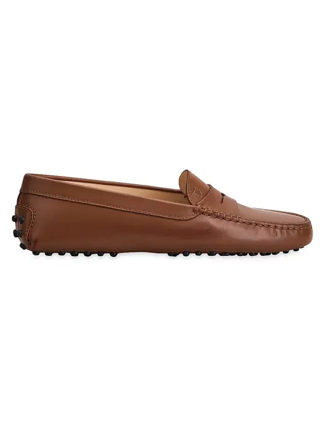 Tod's Women's Gommini Leather Driving Loafers - Brown