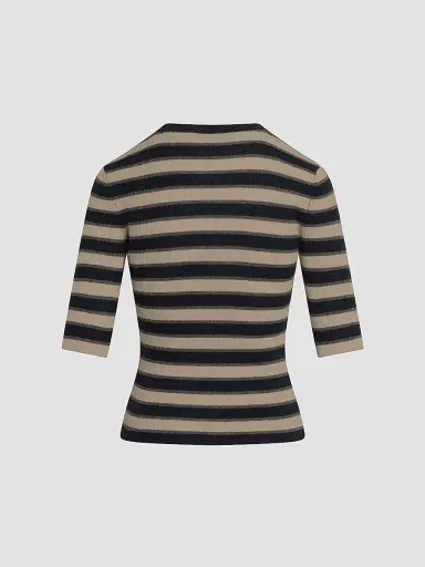 Favorite Daughter Women's The Amelia Striped Wool Top - Midnight Stripe | Thumbnail 6 Favorite Daughter Women's The Amelia Striped Wool Top - Midnight Stripe | Thumbnail 6