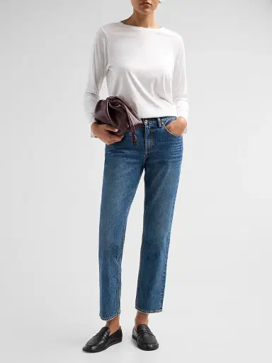 Ramy Brook Women's Milla Straight-Leg Ankle Jeans - Medium Wash - Size 32 | Thumbnail 2