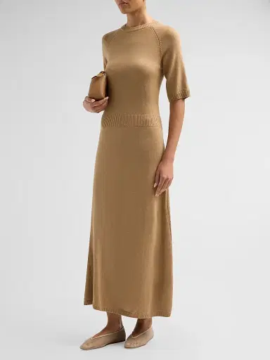 Ramy Brook Women's Wendy Wool Midi Dress - Camel - Size XL | Thumbnail 4 Ramy Brook Women's Wendy Wool Midi Dress - Camel - Size XL | Thumbnail 4