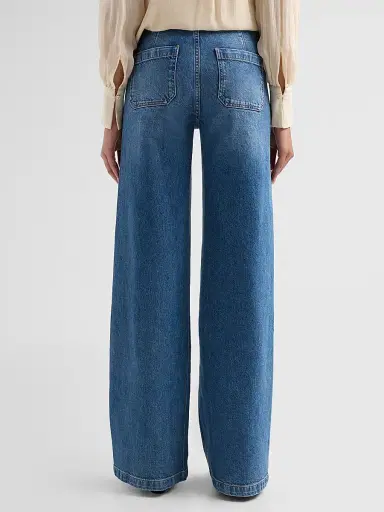 Ramy Brook Women's Cleo Mid-Rise Straight Jeans - Mid Cerulean - Size 32 | Thumbnail 3 Ramy Brook Women's Cleo Mid-Rise Straight Jeans - Mid Cerulean - Size 32 | Thumbnail 3