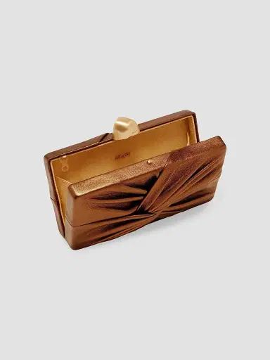 Cult Gaia Women's Lisse Metallic Leather Clutch - Bronze | Thumbnail 4