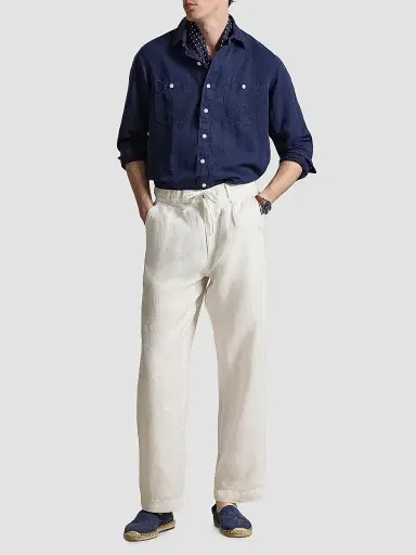 Polo Ralph Lauren Men's Classic-Fit Linen-Silk Shirt | Thumbnail 2