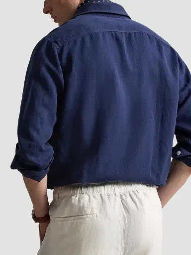 Polo Ralph Lauren Men's Classic-Fit Linen-Silk Shirt | Thumbnail 3