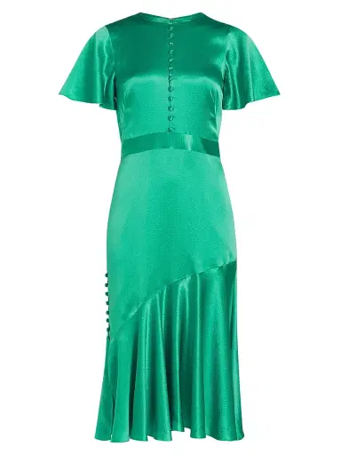 Prabal Gurung Women's Victoria Flutter-Sleeve Cocktail Dress - Emerald | Thumbnail 1 Prabal Gurung Women's Victoria Flutter-Sleeve Cocktail Dress - Emerald | Thumbnail 1