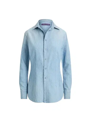 Ralph Lauren Collection Women's Callie Denim Button-Front Shirt - Cirrus Indigo | Thumbnail 1