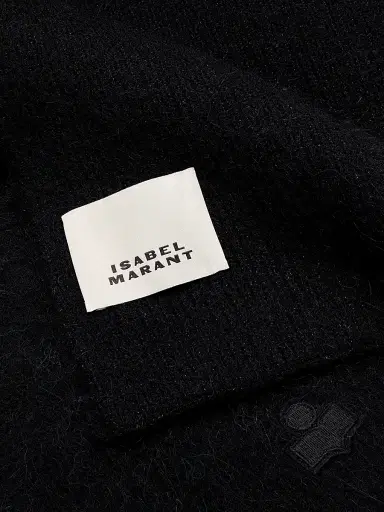 Isabel Marant Women's Peliz Alpaca-Blend Scarf - Black | Thumbnail 3 Isabel Marant Women's Peliz Alpaca-Blend Scarf - Black | Thumbnail 3