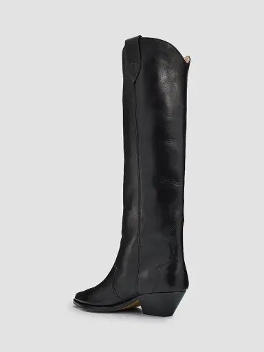 Isabel Marant Women's Denvee Leather Western Boots | Thumbnail 4 Isabel Marant Women's Denvee Leather Western Boots | Thumbnail 4