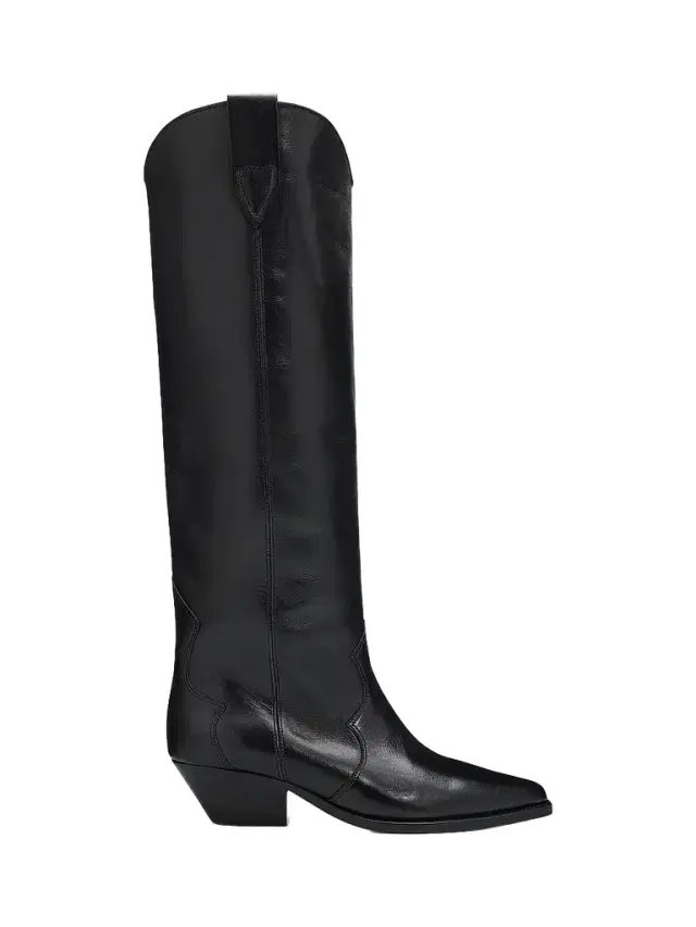 Isabel Marant Women's Denvee Leather Western Boots - Black