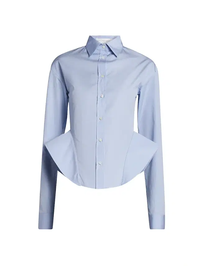 Stella McCartney Women's Basque Cotton Poplin Shirt - Sky Blue