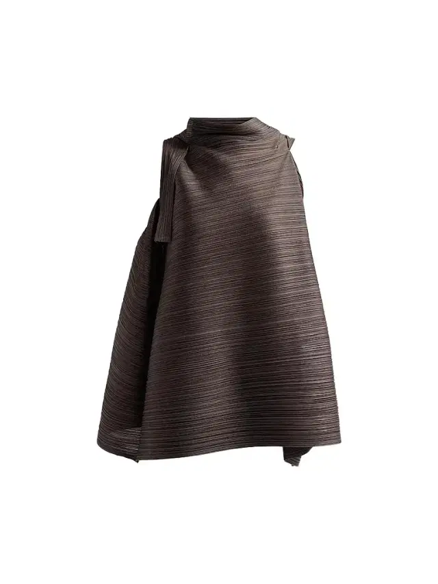 Pleats Please Issey Miyake Women's Bouncy Basket Weave Top - Charcoal